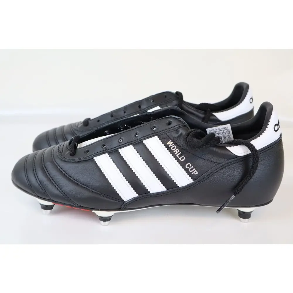 NEW Adidas World Cup 011040 Soccer Cleats Men's Black Football Leather Size 9.5
